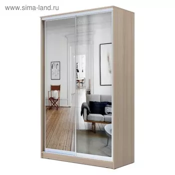 Шкаф - купе «Хит-22-15-55», с зеркалом, 15006202200 мм, цвет ясень шимо светлый
