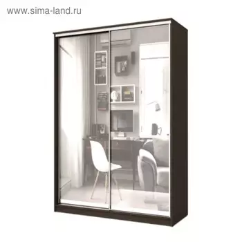 Шкаф - купе «Хит-22-15-55», с зеркалом, 15006202200 мм, цвет венге цаво