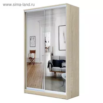 Шкаф - купе «Хит-22-17-55», с зеркалом, 16806202200 мм, цвет дуб сонома