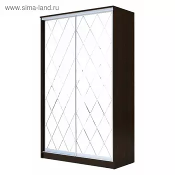Шкаф-купе Хит-22-17-66, 16806202200 мм, цвет венге цаво, ромб большой на матовом