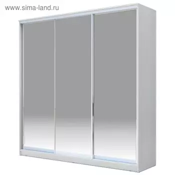 Шкаф-купе Хит-22-20-888, 20006202200 мм, матовое стекло, цвет белый шагрень