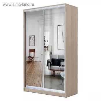 Шкаф - купе «Хит-23-14-55», с зеркалом, 13606202300 мм, цвет ясень шимо светлый