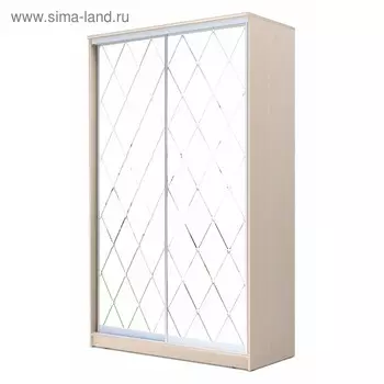 Шкаф-купе Хит-23-17-66, 16806202300 мм, цвет дуб молочный, ромб большой на матовом