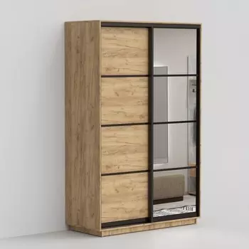 Шкаф-купе «Эко-Квадро», 1600х600х2200 мм, цвет дуб крафт