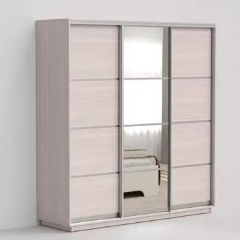 Шкаф-купе «Эко-Квадро», 2400х600х2200 мм, цвет шимо светлый