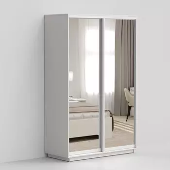 Шкаф-купе «Эко-Сим ЗЗ», 1400х600х2200 мм, зеркало, цвет белый