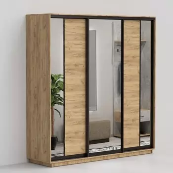 Шкаф-купе «Эко-Вера», 1500х600х2200 мм, цвет дуб крафт