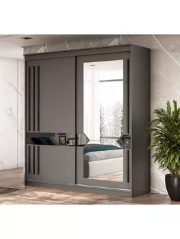 Шкаф – купе «Лайт» №25, 20016002200 мм, цвет графит