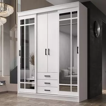 Шкаф-купе «Лорд», 17005802200 мм, цвет белый