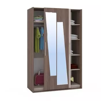 Шкаф-купе Моника 305/02, 1420х631х2226, Ясень шимо темный/Ясень шимо светлый