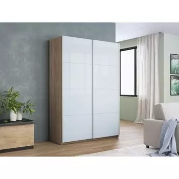 Шкаф-купе «Прайм», 12005702300 мм, 2-х дверный, белое стекло, цвет сонома