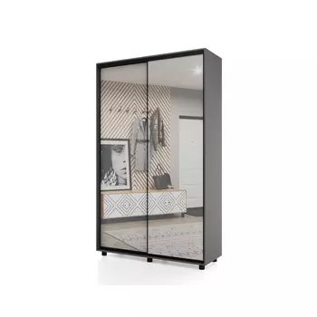 Шкаф-купе PRIME, 2 двери, 2 зеркала, 12006042300 мм, цвет дуб