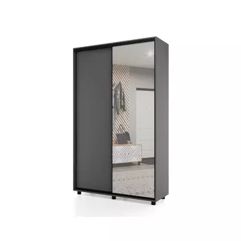 Шкаф-купе PRIME, 2 двери, зеркало, 16006042300 мм, цвет дуб