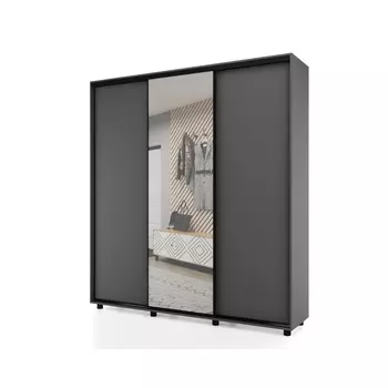 Шкаф-купе PRIME, 3 двери, зеркало, 20706042300 мм, цвет дуб