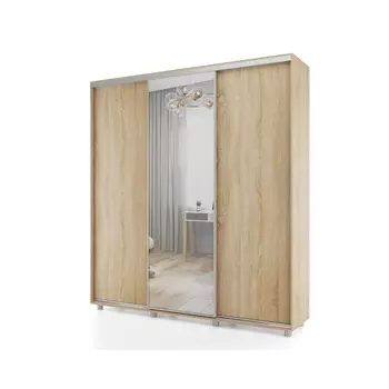 Шкаф-купе PRIME, 3 двери, зеркало, 23706042300 мм, цвет дуб сонома
