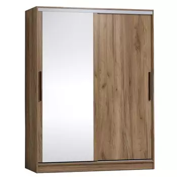 Шкаф - купе Strike, 16005952105 мм, с зеркалом, цвет дуб табачный craft