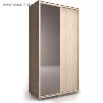 Шкаф-купе Удачный 1 зеркало 1200х600х2300 Ясень Шимо Светлый