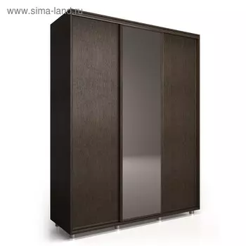 Шкаф-купе Удачный 1 зеркало 1770х600х2300 Венге Темный