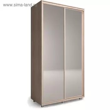 Шкаф-купе Удачный 2 зеркала 1200х600х2300 Ясень Шимо Светлый