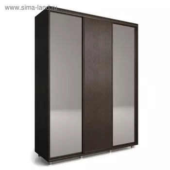 Шкаф-купе Удачный 2 зеркала 2070х600х2300 Венге Темный