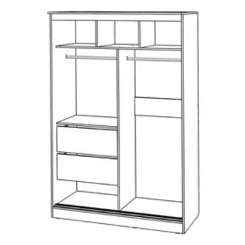 Шкаф-купе Верона 1400, 1400х600х2200, Венге/Дуб молочный