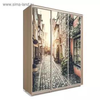 Шкаф-купе Яркий-222 1770х600х2300 Дуб Сонома/Путешествие 3