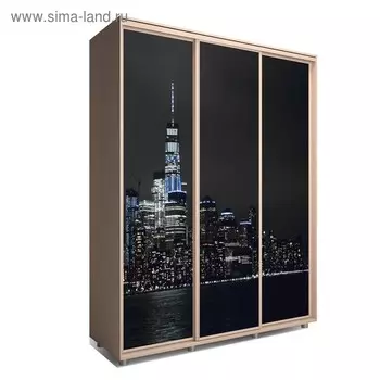 Шкаф-купе Яркий-222 2070х600х2300 Венге Светлый/Мегаполис 4