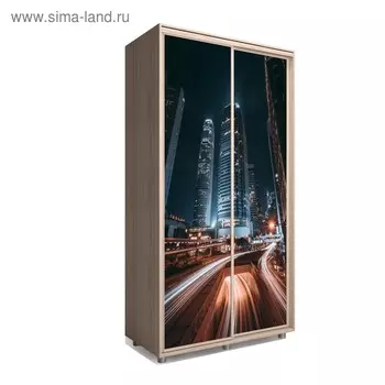 Шкаф-купе Яркий-22 1200х600х2300 Ясень Шимо Светлый/Мегаполис 1