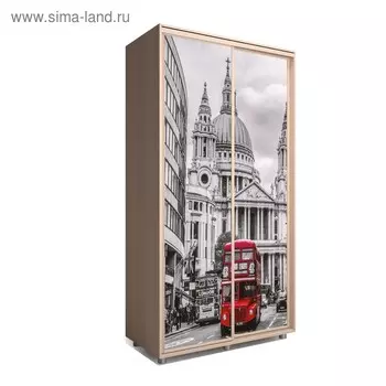 Шкаф-купе Яркий-22 1400х600х2300 Венге Светлый/Путешествие 4