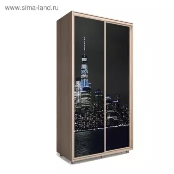 Шкаф-купе Яркий-22 1400х600х2300 Ясень Шимо Светлый/Мегаполис 4