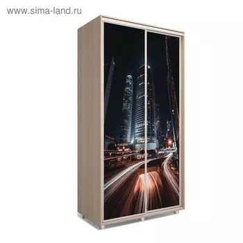 Шкаф-купе Яркий-22 1600х600х2300 Дуб Сонома/Мегаполис 1