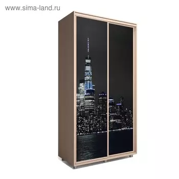Шкаф-купе Яркий-22 1600х600х2300 Венге Светлый/Мегаполис 4