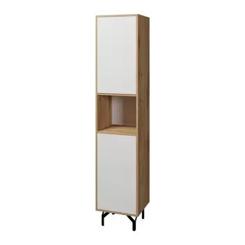 Шкаф Лабиринт, 400х350х1750, белый/дуб вотан