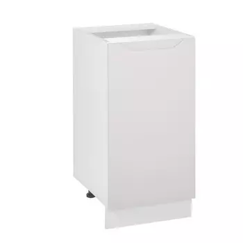 Шкаф напольный 400 Хельга, 400х500х824, Белый/Грей софт МДФ