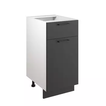 Шкаф напольный «Симпл 400», 400510820 мм, цвет антрацит/белый