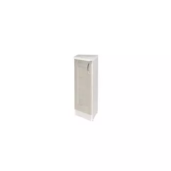 Шкаф напольный Лира 300х600х850 завершающий левый закрытый белый/Квадро шимо светлый/малага 670783