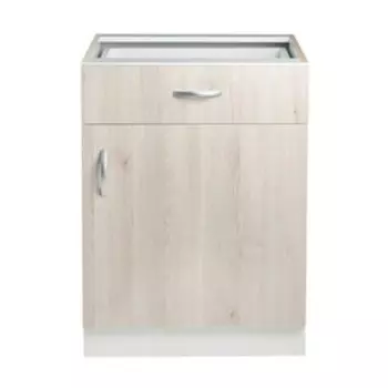 Шкаф напольный с 1 ящиком Комфорт 600х580х820 Сосна Аланд/Белый
