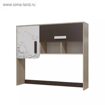 Шкаф настольный «Арабика», 12002801030 мм, цвет дуб ривьера / белый Арабика