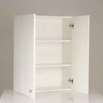 Шкаф навесной для ванной комнаты, 2 полки, 600240800 мм, цвет белый