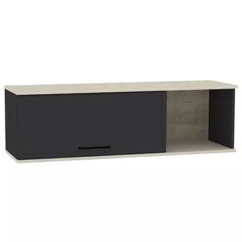 Шкаф навесной Aurelio 15, 1200355362 мм, цвет антрацит/блеквуд сатиновый