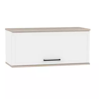 Шкаф навесной Aurelio 4, 800355362 мм, цвет белый/блеквуд сатиновый
