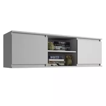 Шкаф навесной Челси, 1352х354х412, Белый глянец/Белый