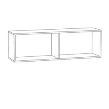 Шкаф навесной Гринвич 08.117 1 дверь, 1200х319х366, Орех селект каминный/Белый премиум