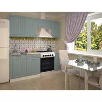 Шкаф навесной РоялВуд, 300х400х720, Белый/Голубой прованс