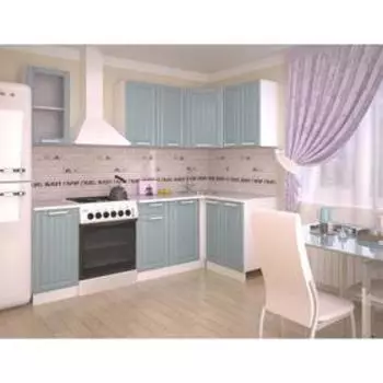 Шкаф навесной «РоялВуд», 300600720 мм, цвет белый/голубой прованс