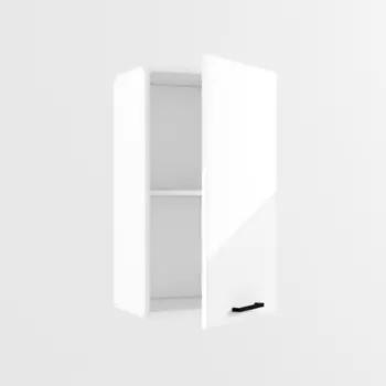 Шкаф навесной В400 400х320х720 Белый/Белый глянец