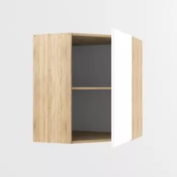 Шкаф навесной В420 300х600х600х720 Дуб сонома/Тальк