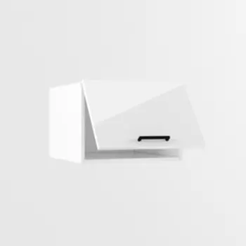 Шкаф навесной В500 1-софт/гл 500х576х360 Белый/Белый глянец