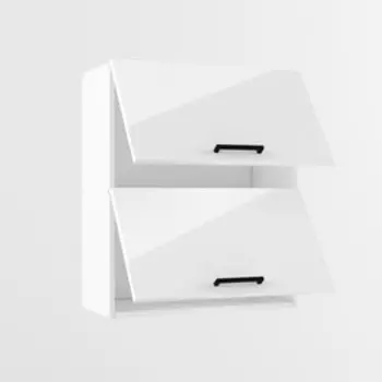 Шкаф навесной В600 2-софт 600х320х720 Белый/Белый глянец