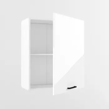 Шкаф навесной В600 с 1 дверью 600х320х720 Белый/Белый глянец